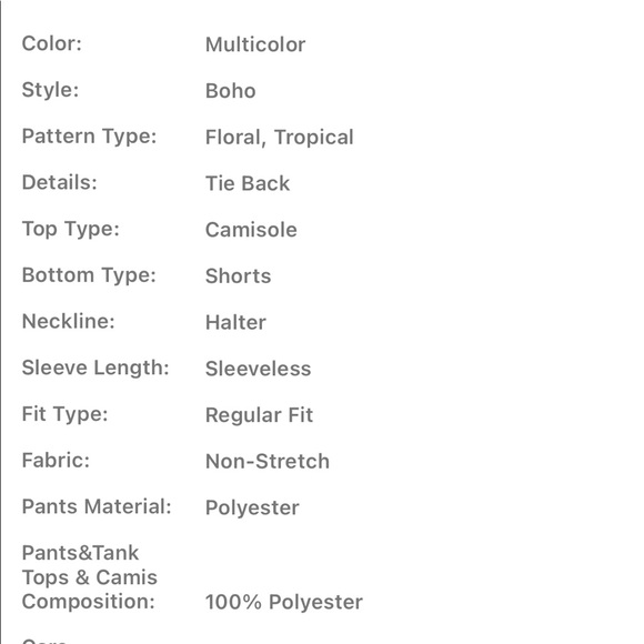 Boho Floral Print Halter Top Shorts Set - Picture 7 of 9